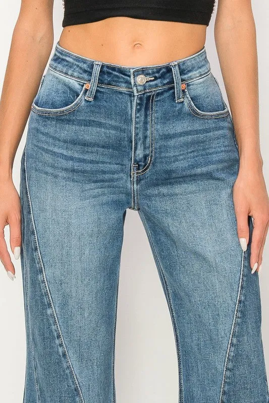 Sydney 90 Wide High Rise Relaxed Flared Leg Jeans