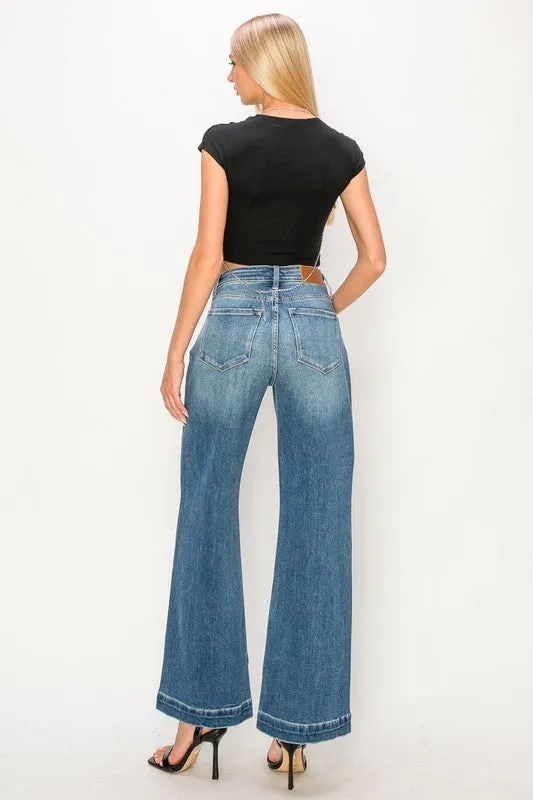 Sydney 90 Wide High Rise Relaxed Flared Leg Jeans