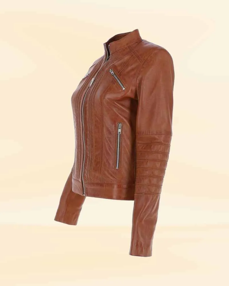 The Fearless Female Leather Biker Jacket