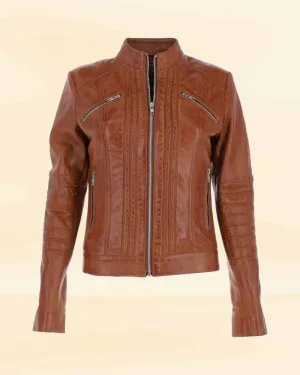 The Fearless Female Leather Biker Jacket