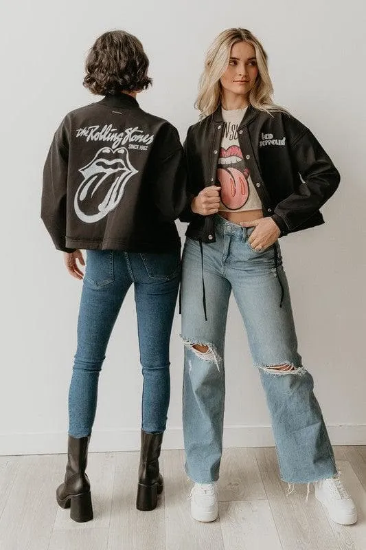 The Rolling Stones Varsity Jacket, Black
