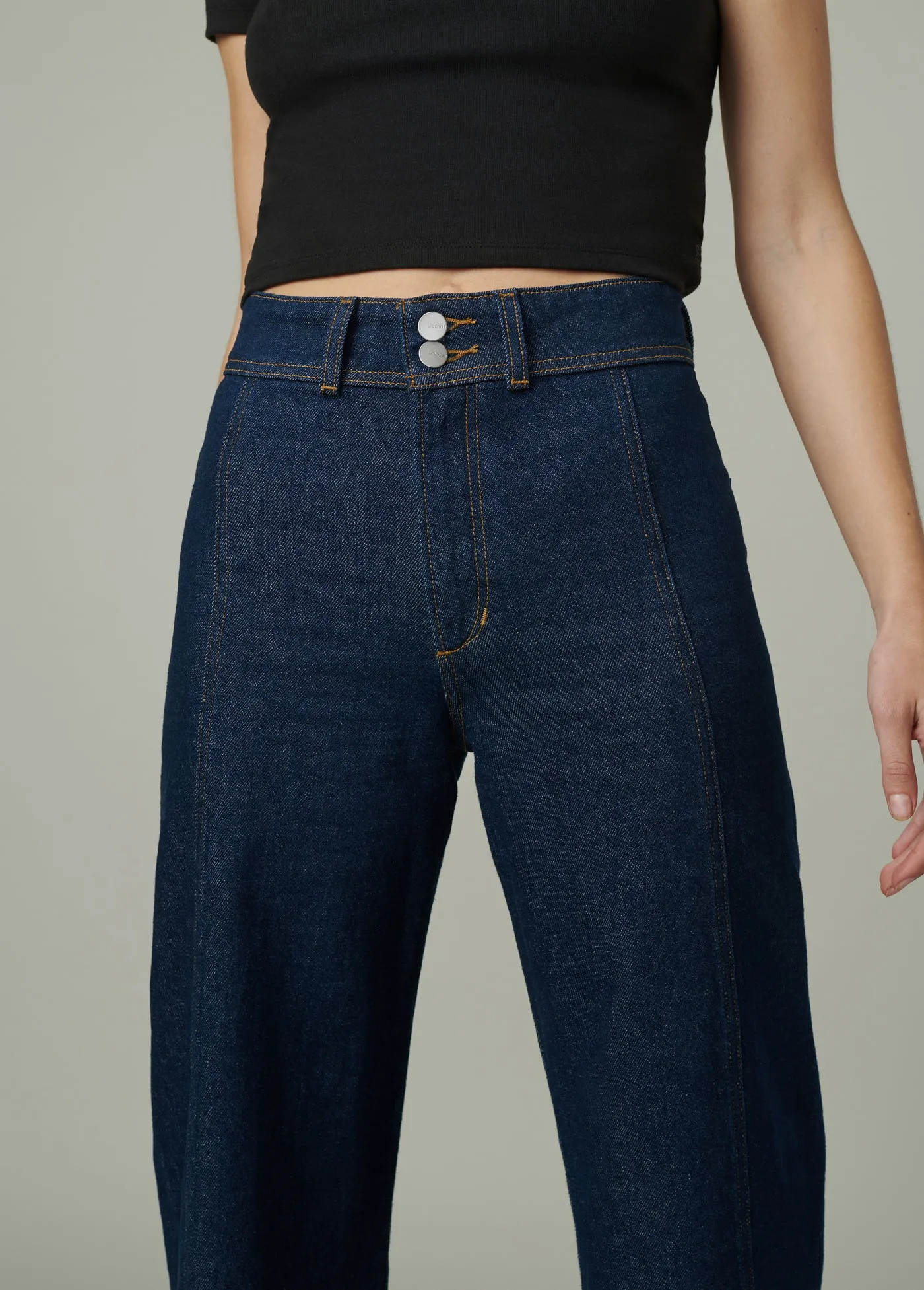 THE SEAMED DENIM TROUSER