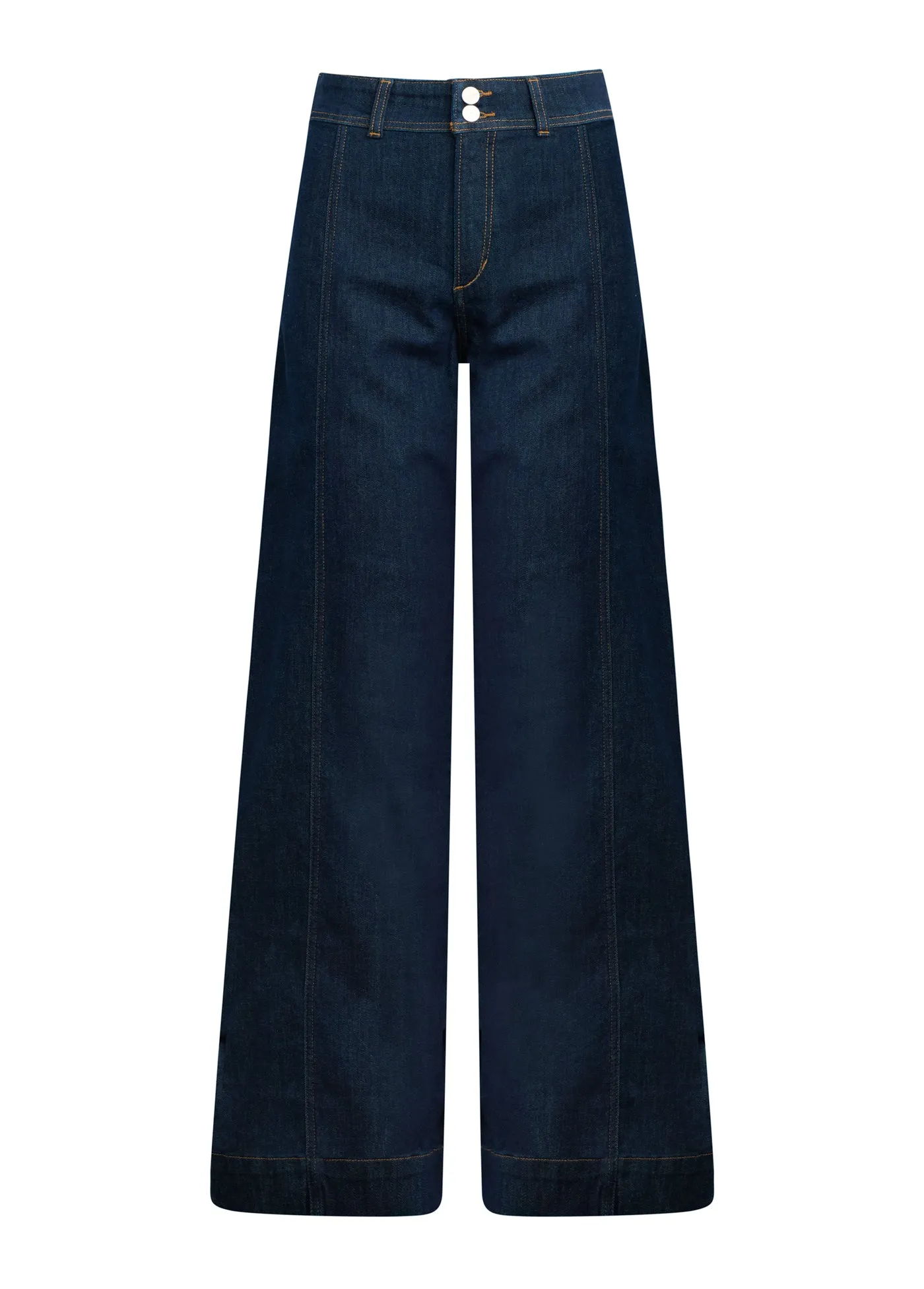 THE SEAMED DENIM TROUSER