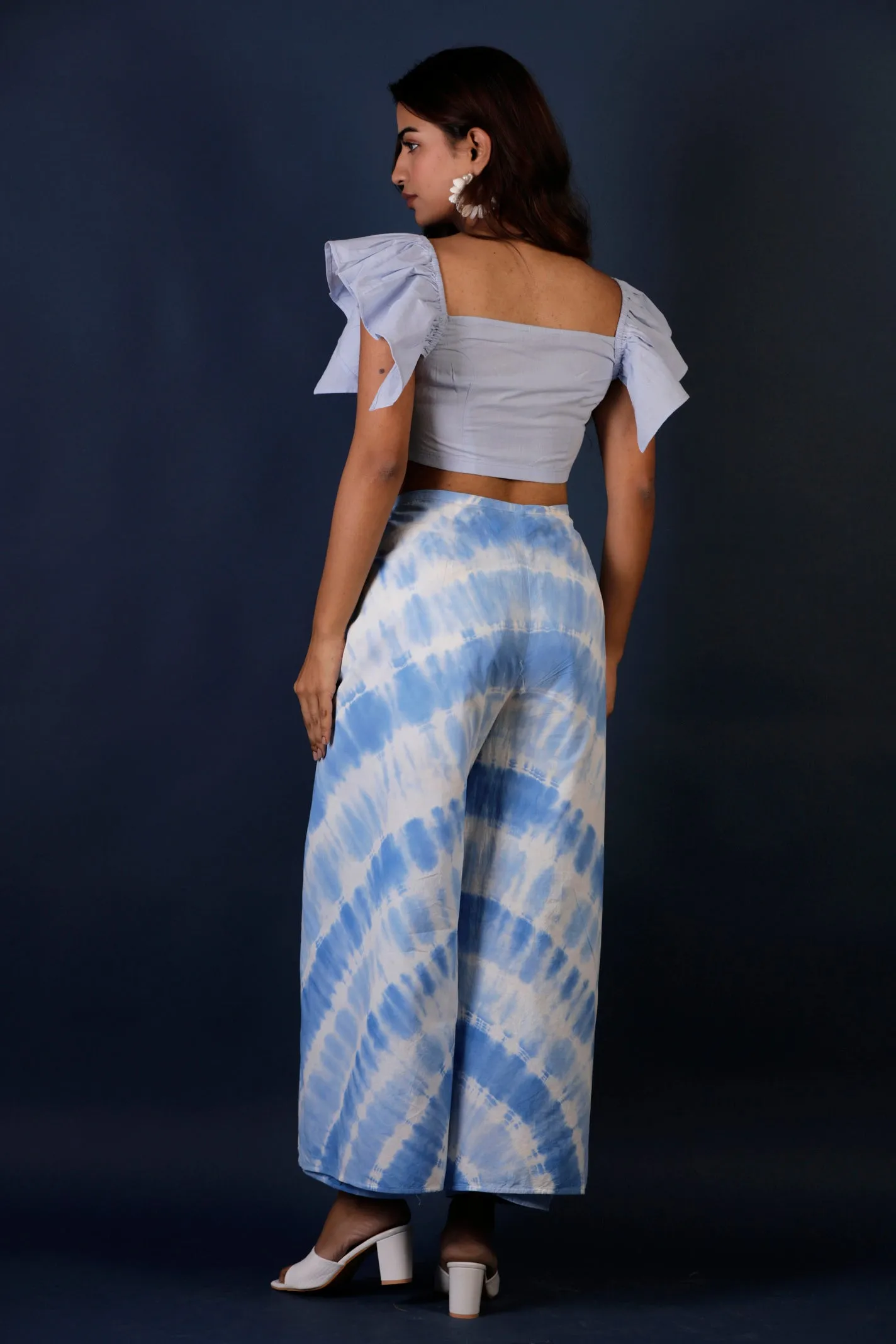 Tie & Dye Wrap Pants (Blue)