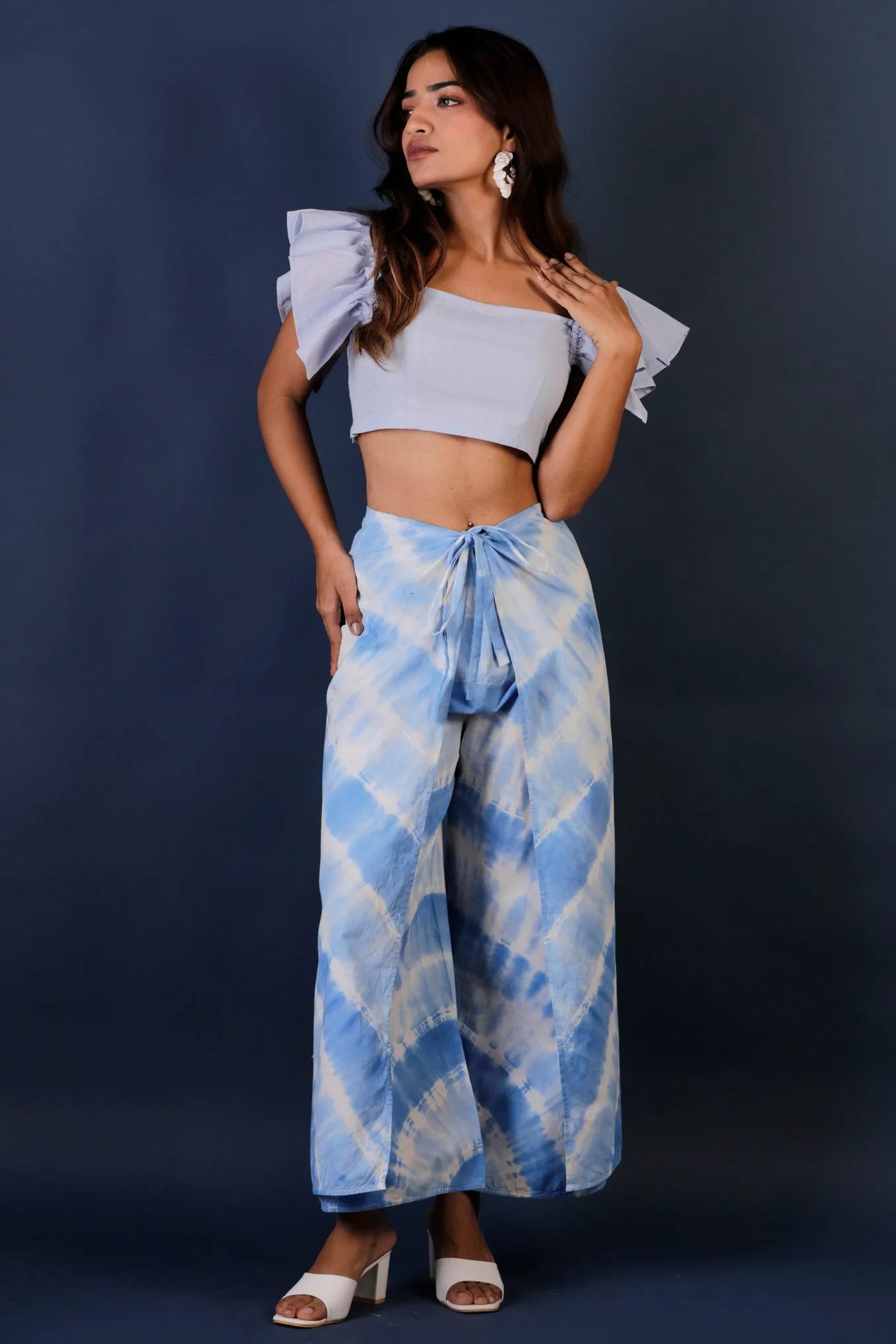 Tie & Dye Wrap Pants (Blue)