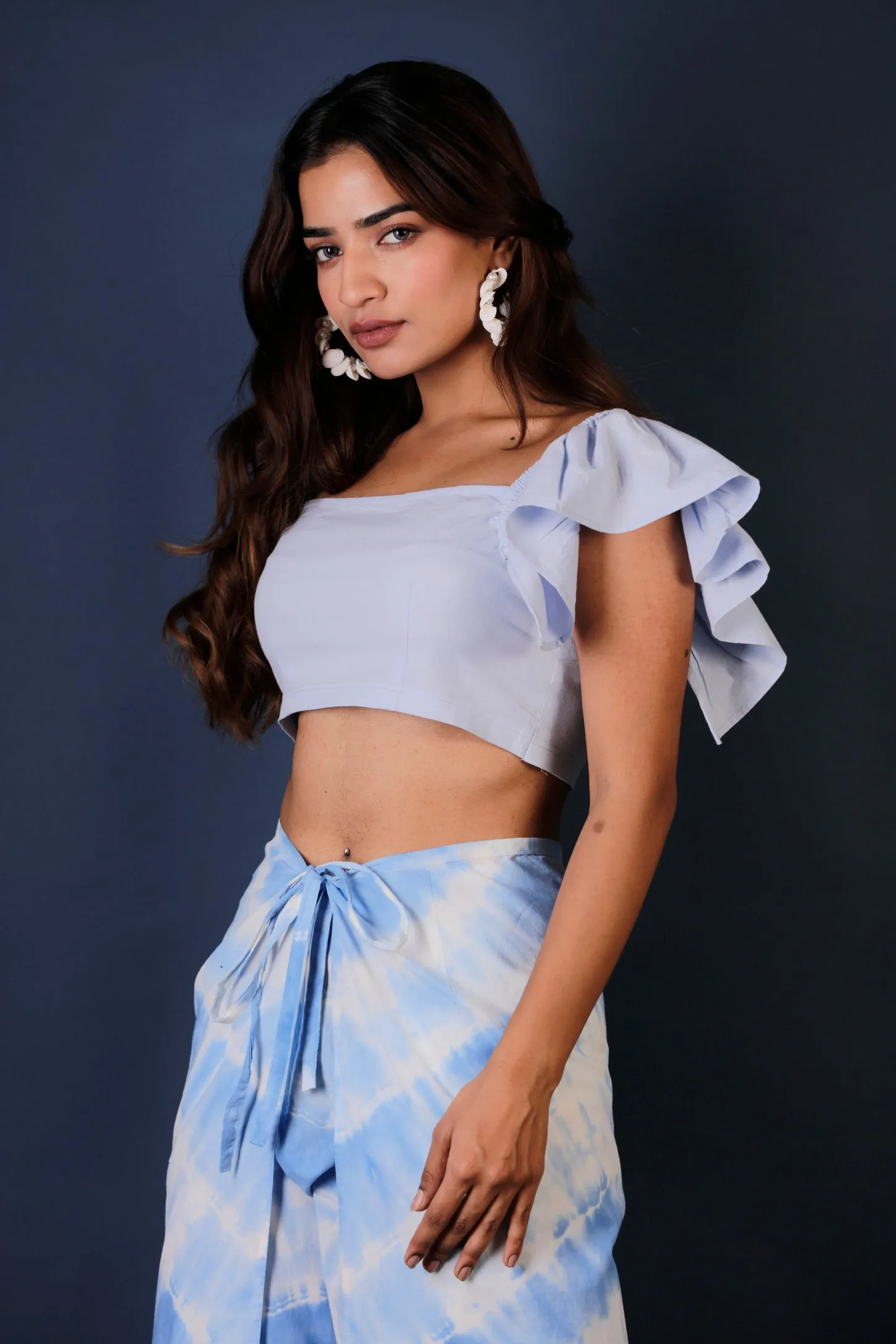 Tie & Dye Wrap Pants (Blue)