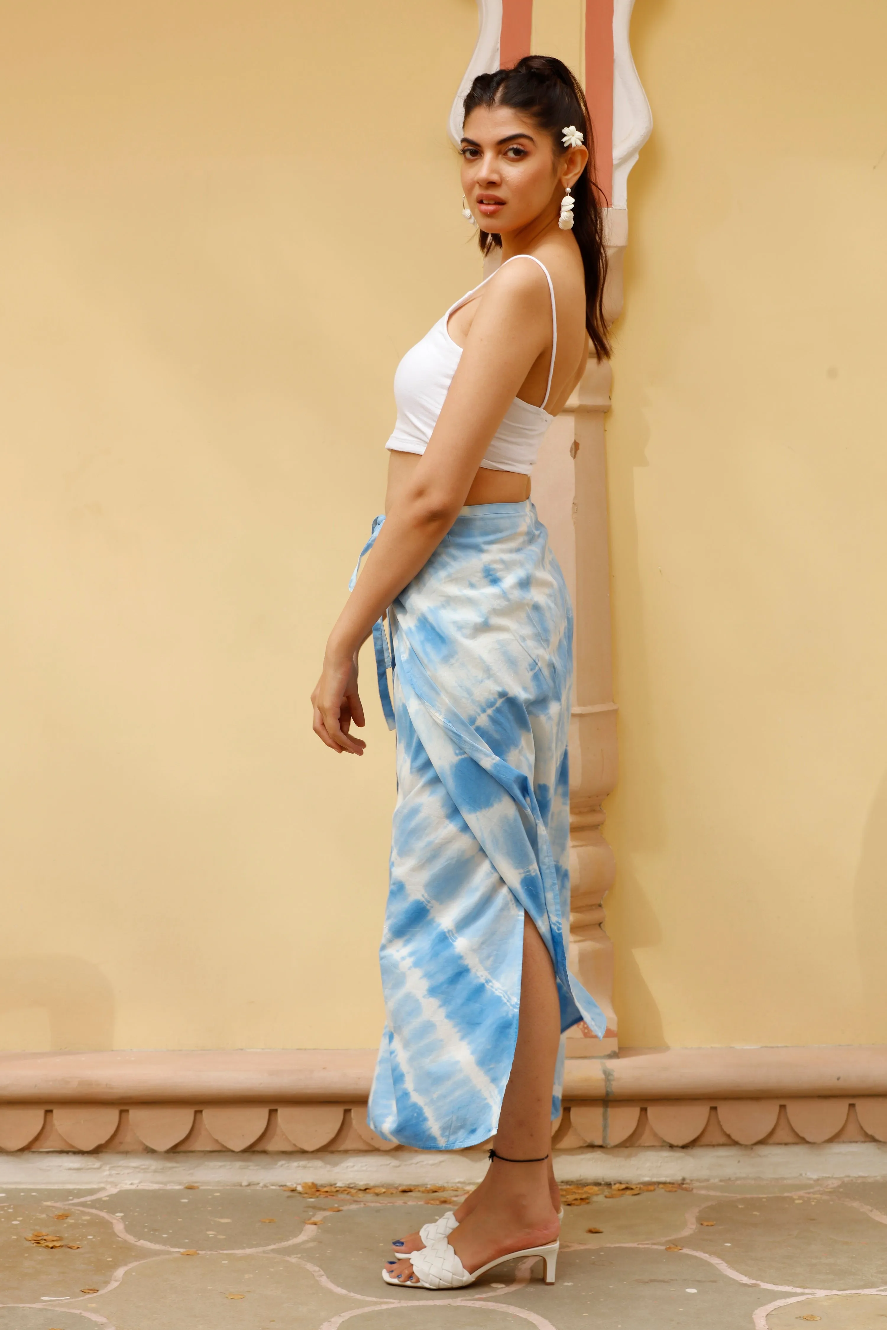 Tie & Dye Wrap Pants (Blue)