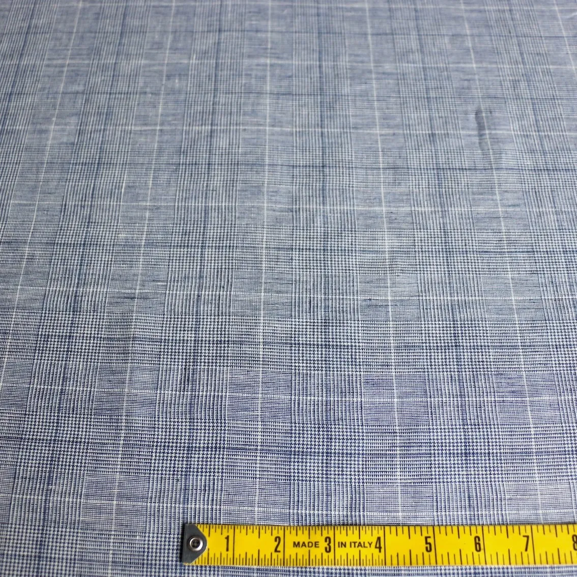 Torino Navy Check Linen