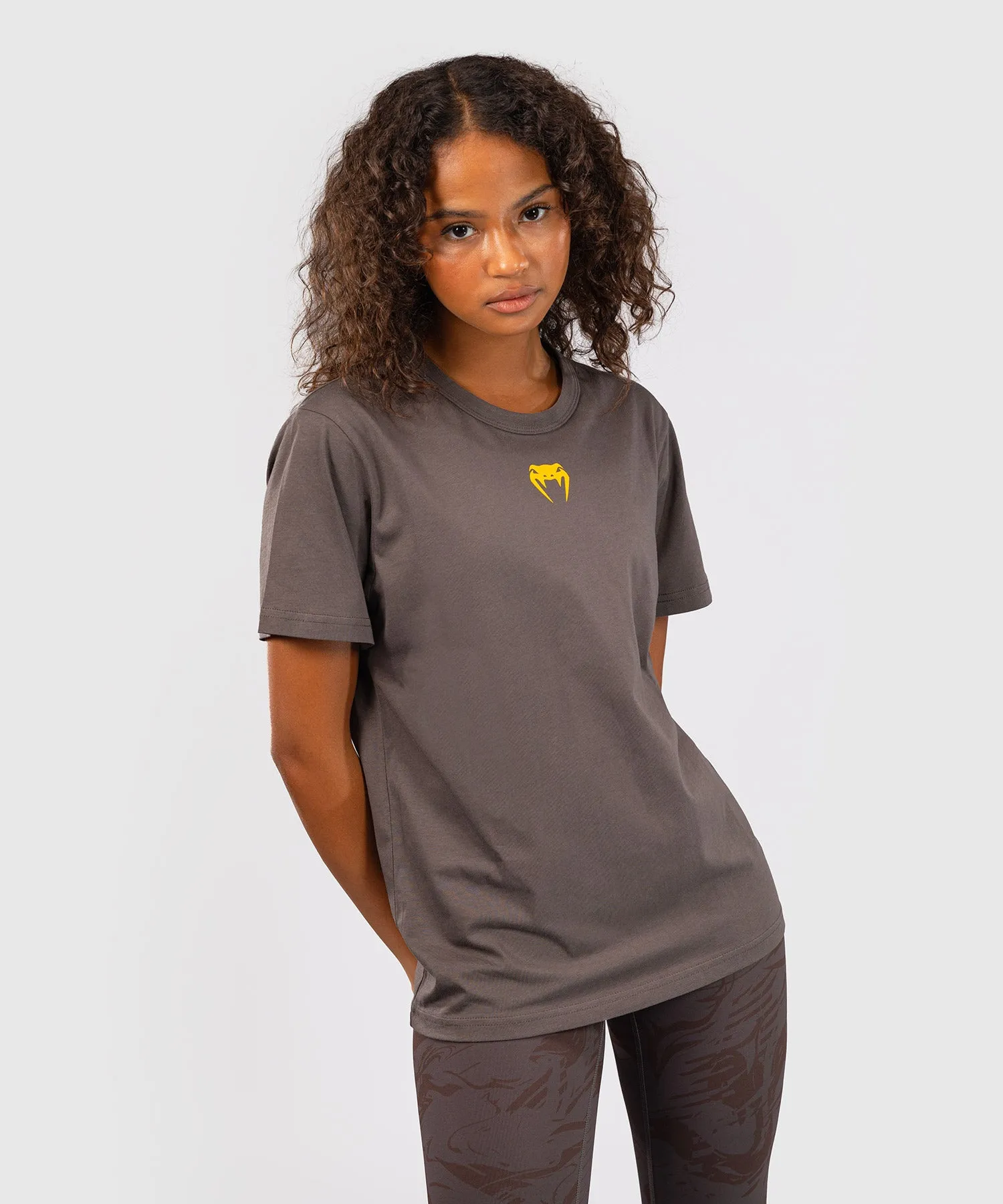 UFC Fusion by Venum Fight Week Women’s Short Sleeve Cotton T-Shirt - Solid Earthen Brown