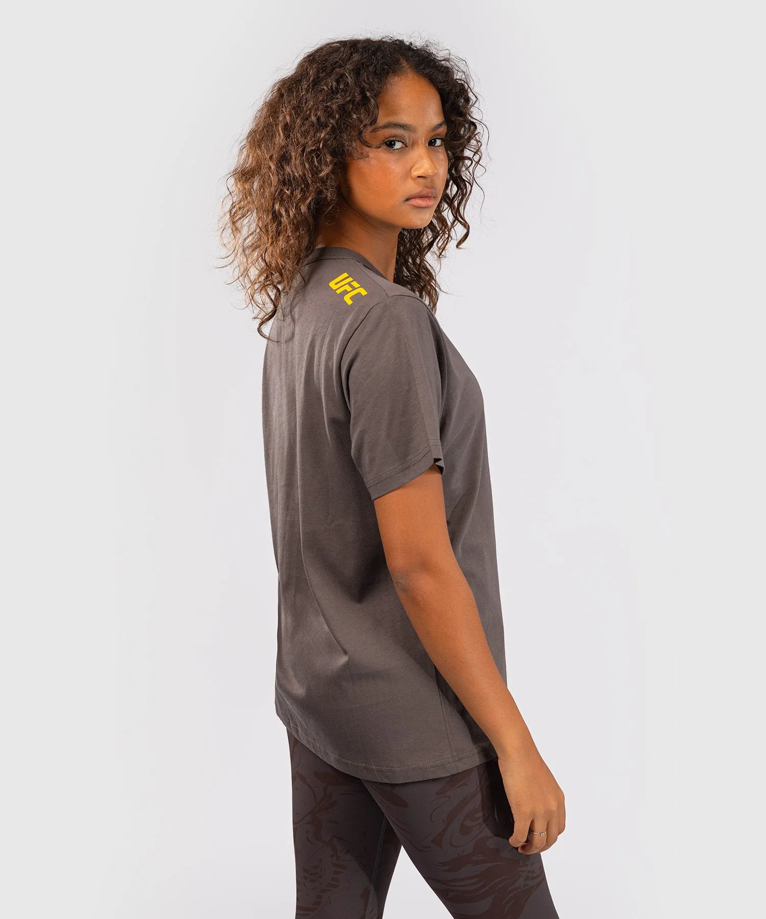 UFC Fusion by Venum Fight Week Women’s Short Sleeve Cotton T-Shirt - Solid Earthen Brown