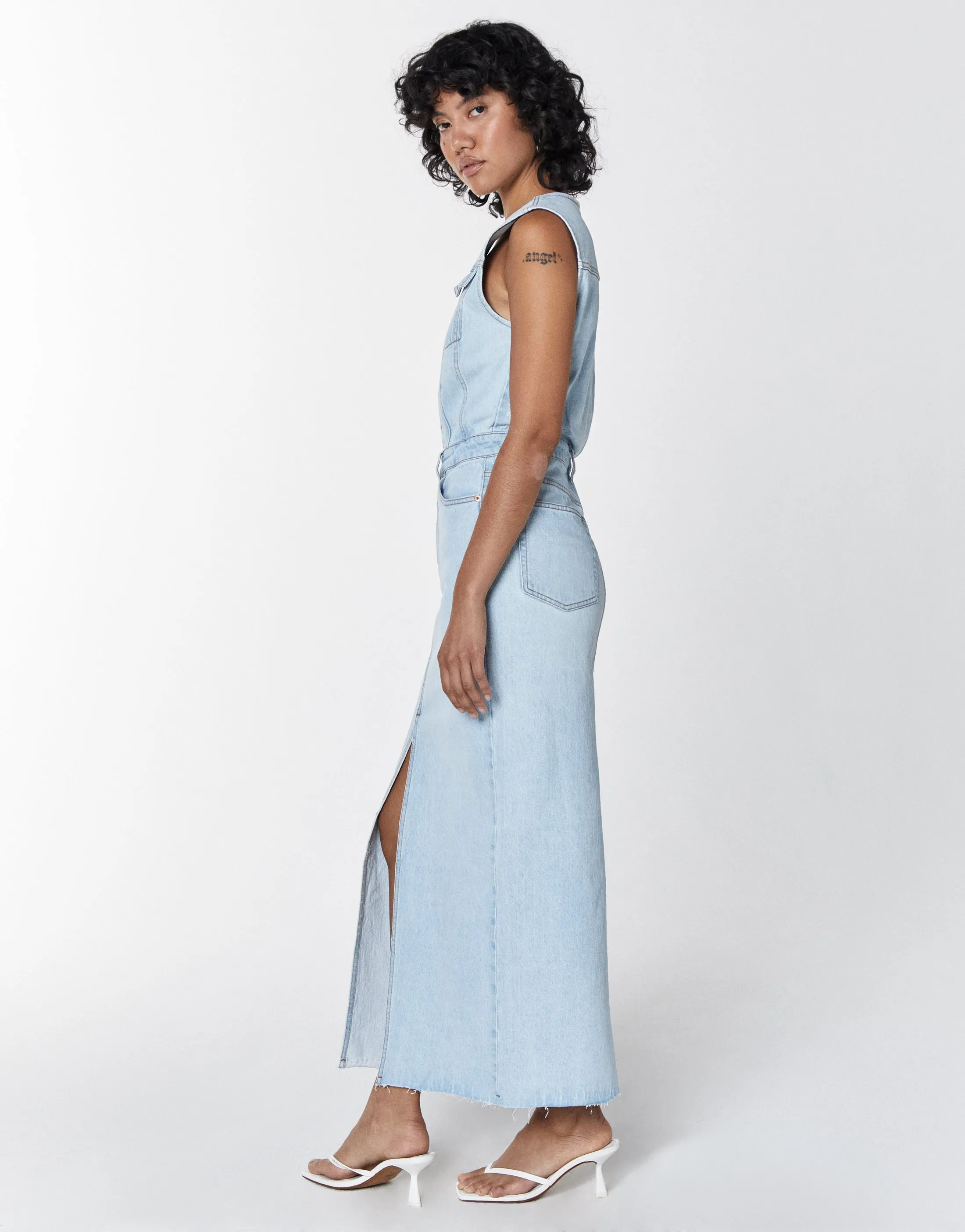 Unpublished Wyatt Fitted Trucker Style Dress in Twin Flame