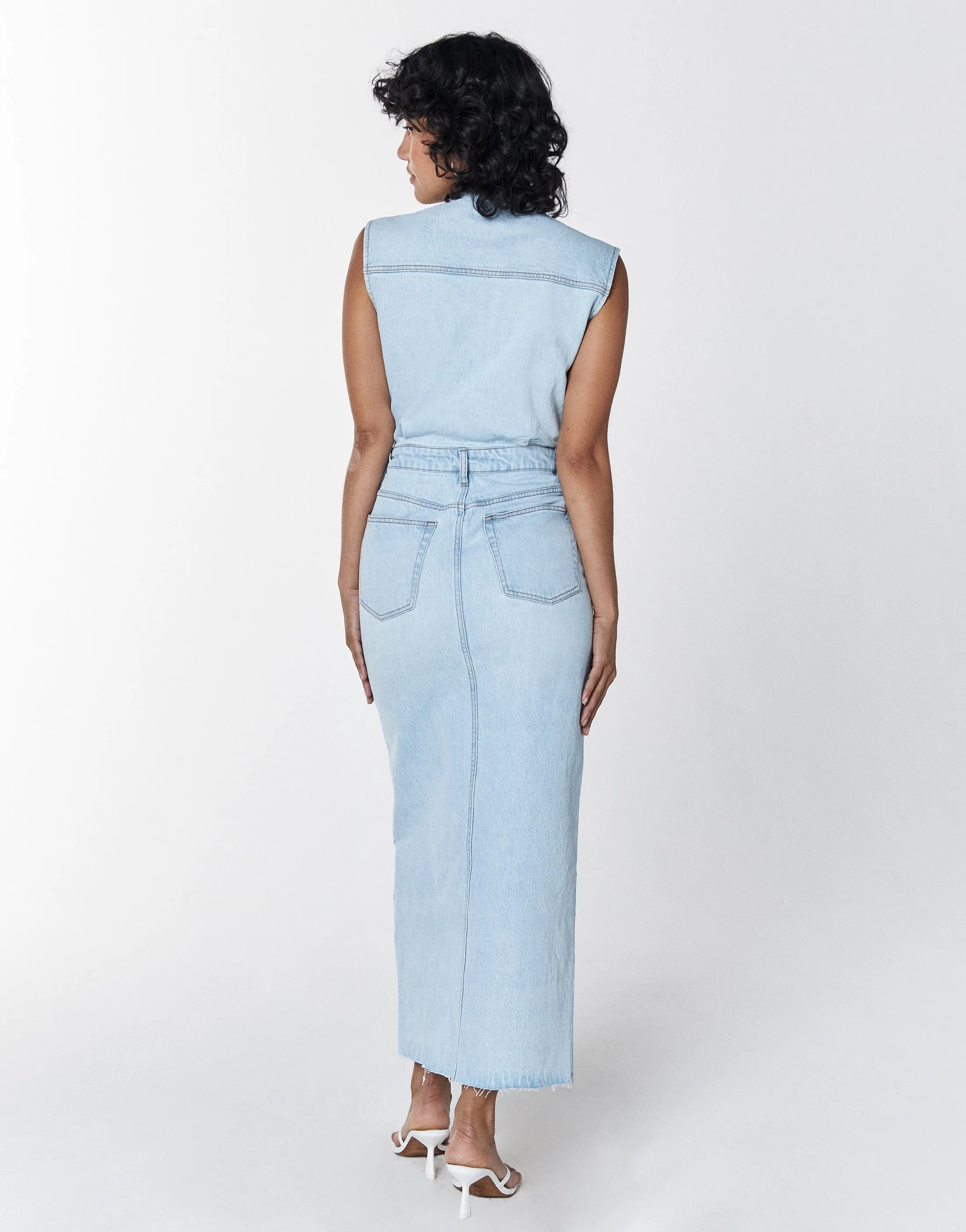 Unpublished Wyatt Fitted Trucker Style Dress in Twin Flame