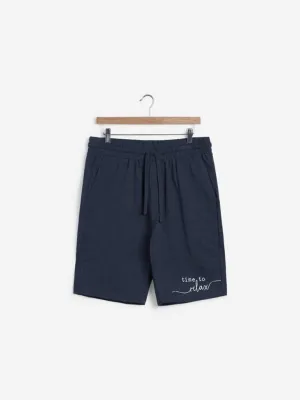 WES Lounge Navy Relaxed-Fit Shorts