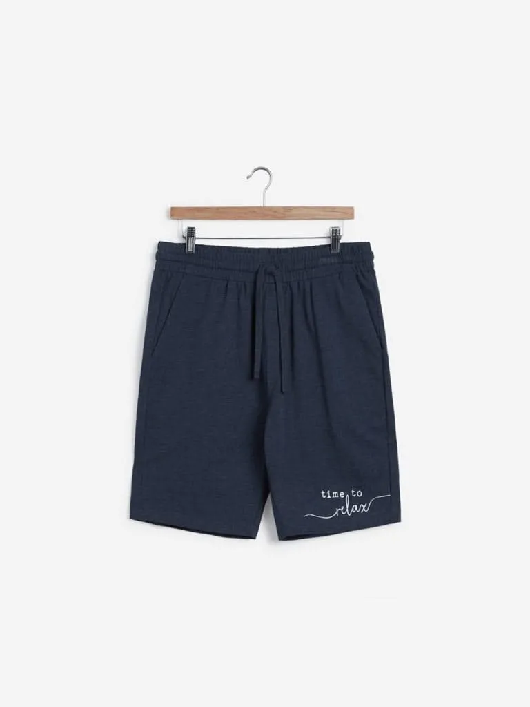 WES Lounge Navy Relaxed-Fit Shorts