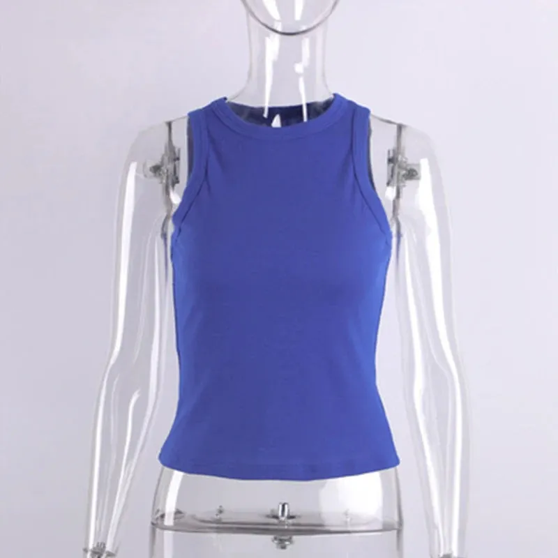 Yellow Casual Tank Top for Women - Sleeveless Ribbed Summer Vest