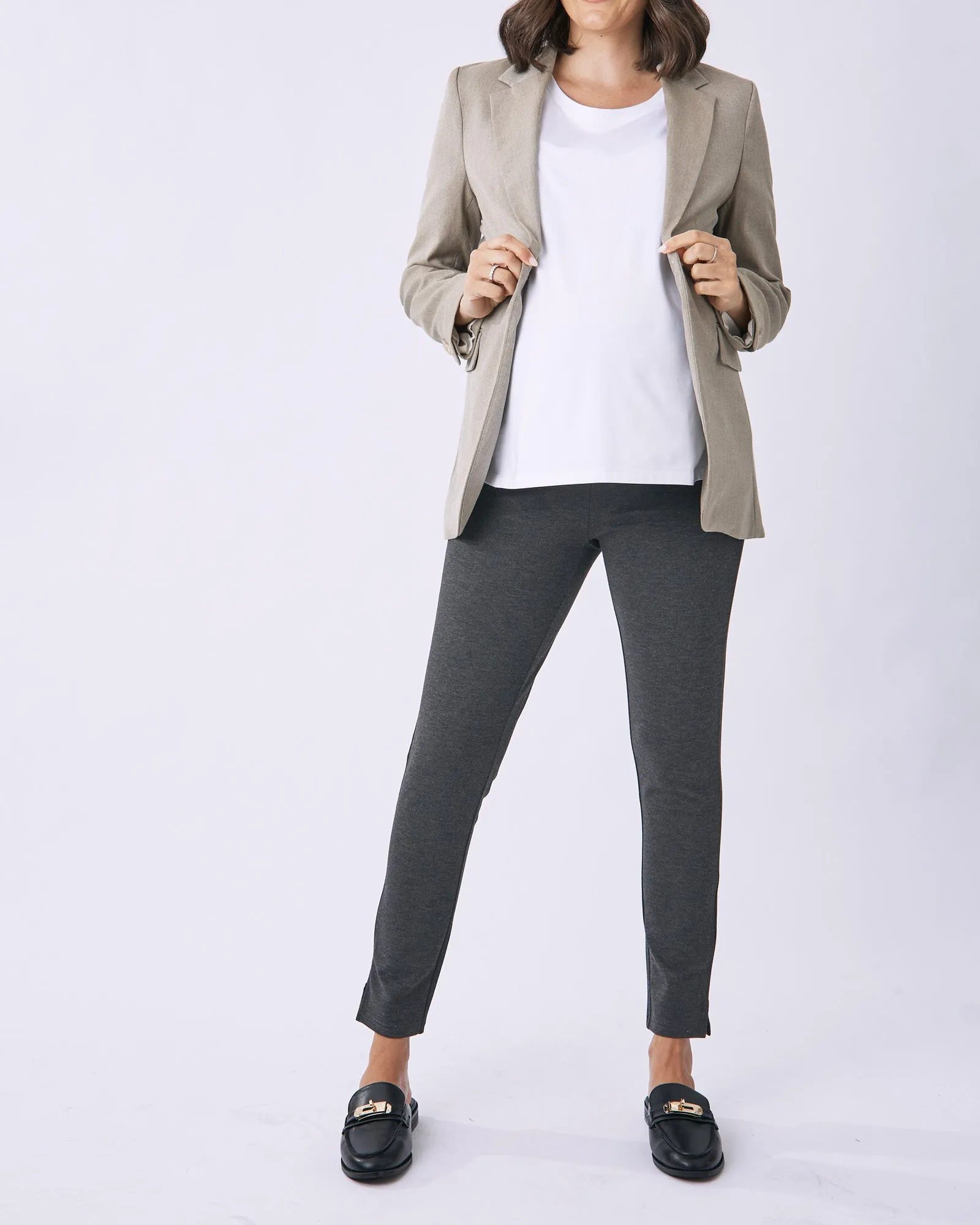 Zoe Slim Cut Ponte Maternity Legging Pants
