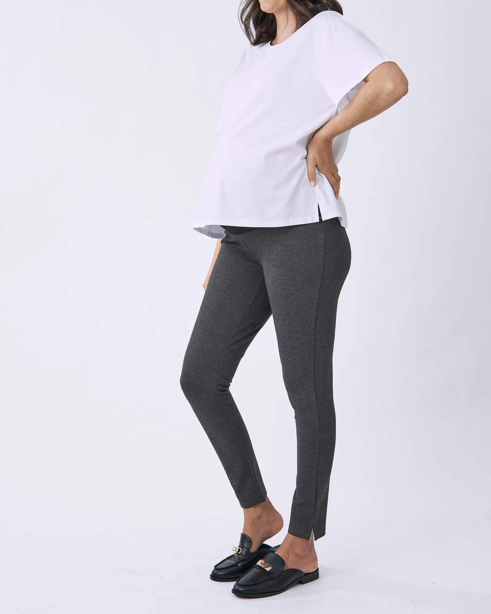 Zoe Slim Cut Ponte Maternity Legging Pants